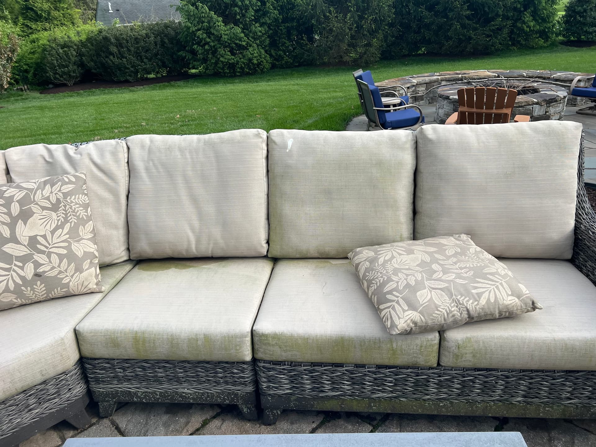 upholstery cleaning before cleaning, job 10