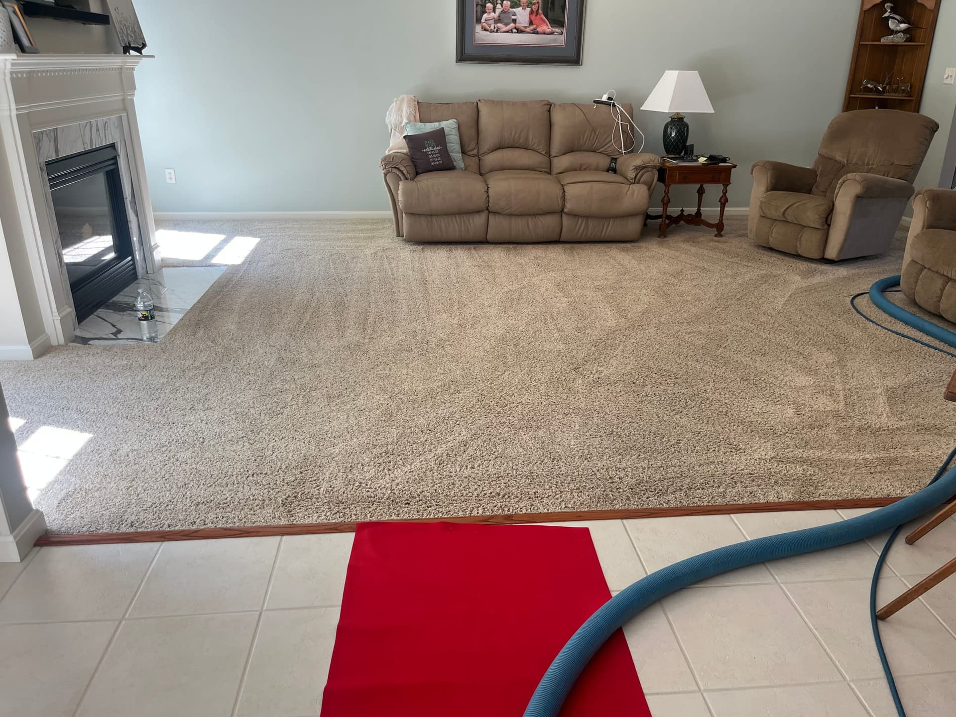 carpet cleaning before cleaning, job 8