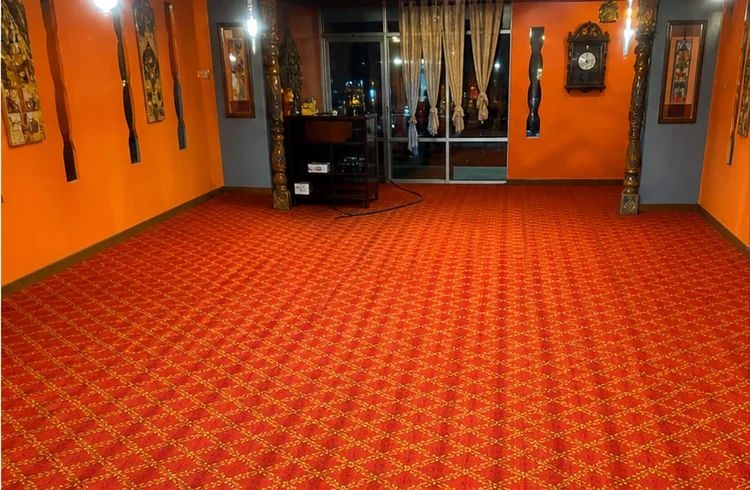 Eco-Dry commercial carpet after steam cleaning